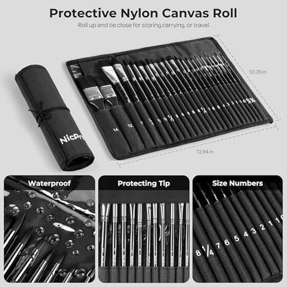 Watercolor Brushes Professional (24 Count)