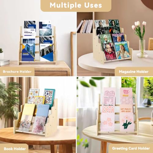 4 Tier Wooden Acrylic Greeting Card Display Stand