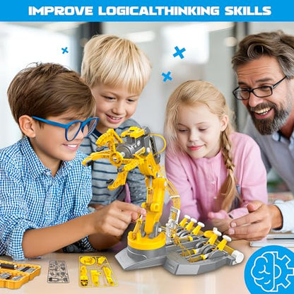 Hydraulic Robot Arm STEM Building Toy (220 Count)