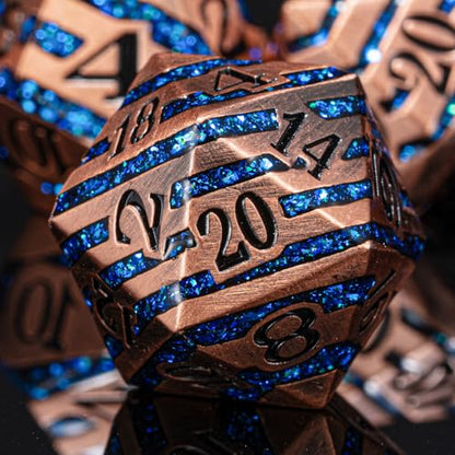 Inlay Metal DND Dice Set (7 Count)
