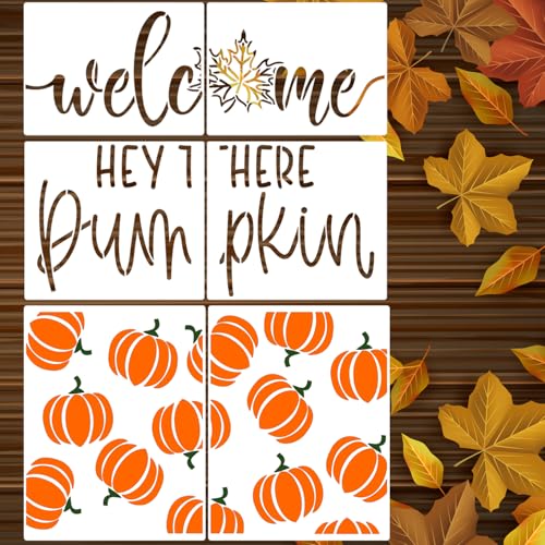 Fall Stencils for Door Mats 27" x14” Fall Doormat Stencils for Painting (6 Count)