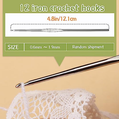 54 Pcs Crochet Hooks Set 0.6