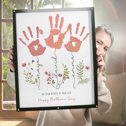 Mother's Day Handprint Art Personalized Grandma's Garden Crafts For Grandma From Kids