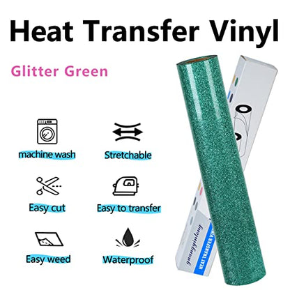 HTV Glitter Green Roll