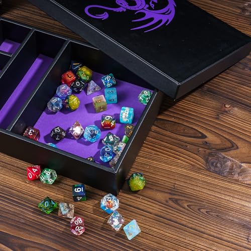 4-in-1 Dice Storage Box, Portable Dice Box for Role Playing Games (35.2 Ounce)