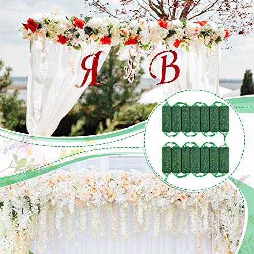 14 Pcs Floral Foam Garland 9.2ft Absorption Flower Holder Plant Foam Flower Green Sponge for Wedding Arch Door Tabletop Decoration Arrangement Home Garden Craft (14 Count)