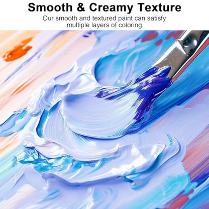 14 Colors Large Bulk Acrylic Paint Set (473.2 Fl Oz)