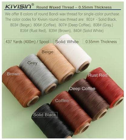 Sturdy Bonded Waxed Polyester Thread (1311 Foot)