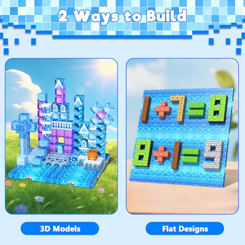 4PCS 4" x 4" Magnetic Building Block Base Plates for Kids
