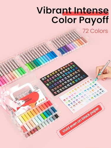 Acrylic Paint Marker 72 Colors (72 Count)