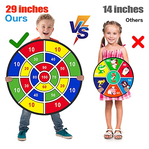 2 Pack 29" Large Dart Board Game Set with 20 Sticky Balls (2 Count)