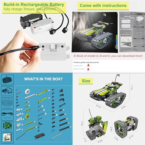 Remote Control Tracked 3in1 Stunt Racer Building Kit