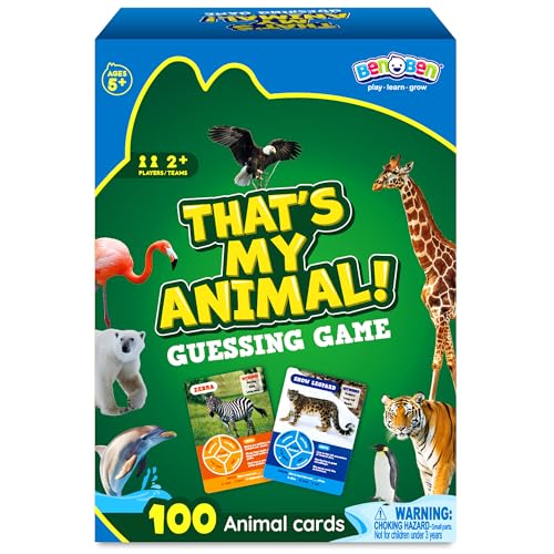 Guess the Animal in 10 Clues Card Games for Kids & Family