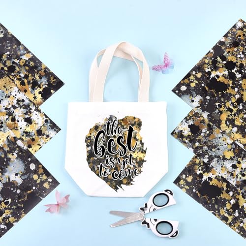 Black Gold Splash Heat Transfer Vinyl