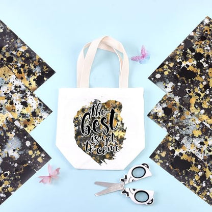 Black Gold Splash Heat Transfer Vinyl