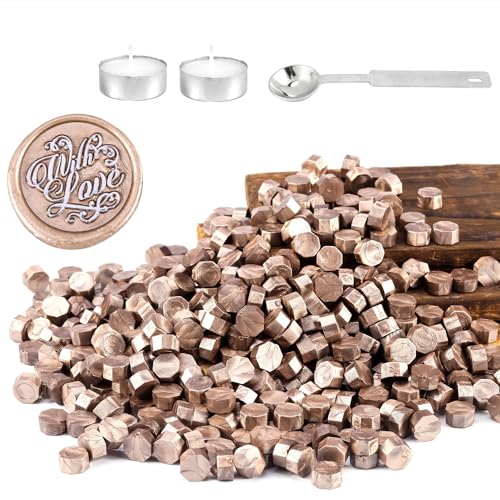 360 Pcs Champagne Gold Sealing Wax Beads for Wax Seal Stamp
