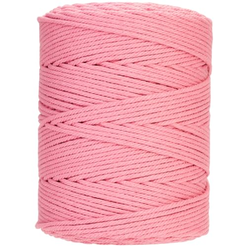 Macrame Cord 4mm x 328yards Natural Macrame Cotton Rope Colored Macrame Rope Soft Cotton Cord Macrame Supplies Craft Rope Macrame Yarn for Plant Hanger Wall Hanger Dreamcatcher