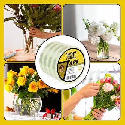 4Packs Clear Floral Tape (720 Foot)