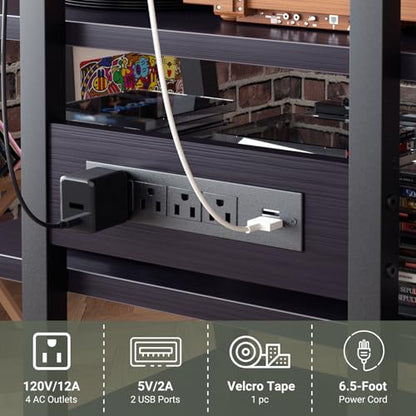 AV Media Stand with Outlets