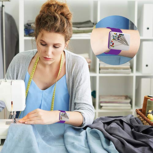 Magnetic Wrist Sewing Pincushion with 100 Pcs 1.5" Pins