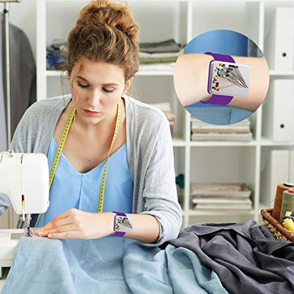 Magnetic Wrist Sewing Pincushion with 100 Pcs 1.5" Pins
