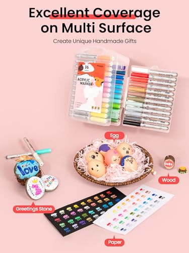 36 Color Acrylic Paint Markers (36 Count)