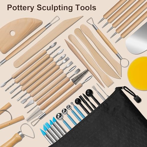 43 Pcs Polymer Clay Sculpting Tools Kit for Adults