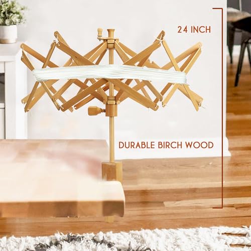 Wooden Umbrella Yarn Swift for Knitting & Crochet