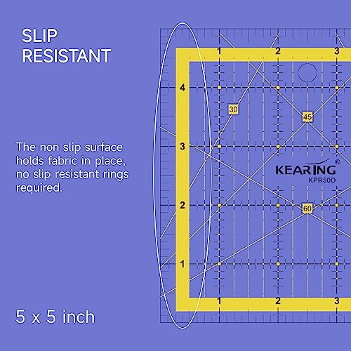 5"x5" Non Slip Quilting Ruler