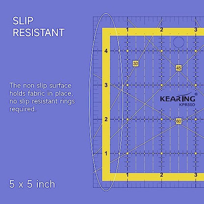 5"x5" Non Slip Quilting Ruler