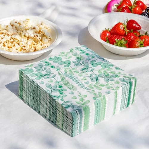 Table Kind 100 x Soft Eucalyptus Paper Napkins Disposable Serviettes for Weddings (100 Count)