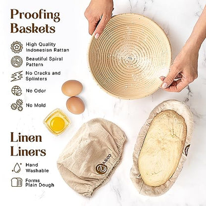 Sourdough Bread Proofing Baskets and Baking Supplies