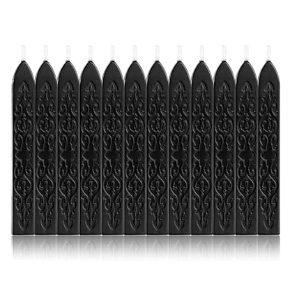 12Pcs Sealing Wax Sticks with Wicks for Wax Seal Stamp (12 Count)