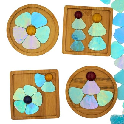 Iridescent Flower Mosaic Tiles