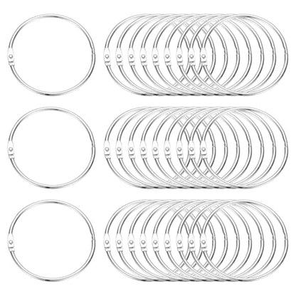 2.5" x 2.8" Loose Leaf Binder Rings (30 Count)