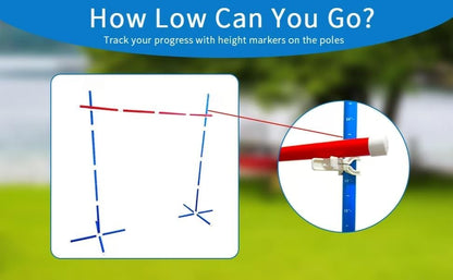 Limbo Game for Kids and Adults, Indoor/Outdoor Limbo Set Party Games Backyard Carnival Games for Family, Beach Lawn Games Camping Luau Birthday Game with Carry Bag