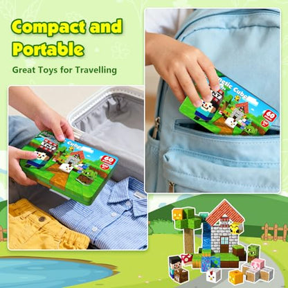 60 PCS Magnetic Blocks with Metal Box
