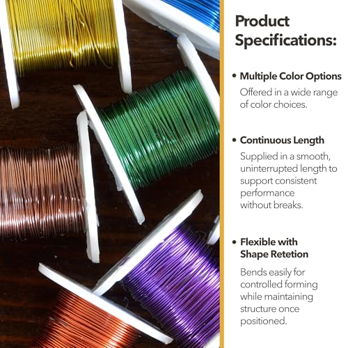 20 Gauge Yellow Green Anodized Aluminum Craft Wire (100 Foot)