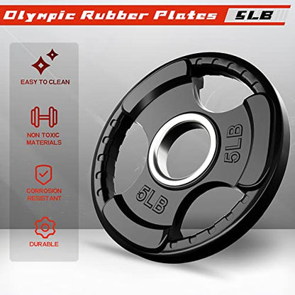 Olympic Rubber Grip Weight Plates (14 Count)