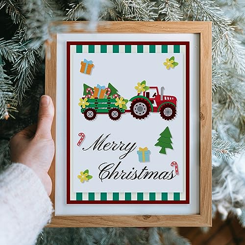 Gift Tractor Cutting Dies for Thanksgiving Day Christmas Card Making Pumpkin Christmas Tree Cut Die for DIY Scrapbooking Journal Embossing Paper Craft Decor