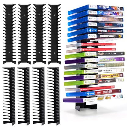 8 Pack Video Game Case Storage Wall Mount (144 Count)