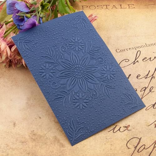 9Pcs Plastic Embossing Folders for Card Making Embossing Machine Template Mold Paper Card Embossing Stencil Flower Leaf Embossing Folder for Scrapbook Photo Album DIY Craft Decoration (9 Count)