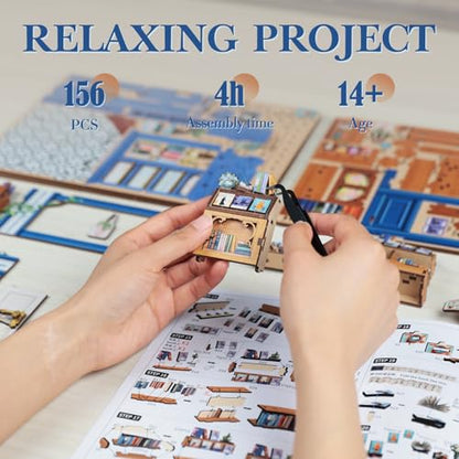 Book Nook Kit 3D Wooden Puzzles for Adults