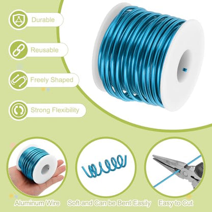 9 Gauge Anodized Aluminum Craft Wire Bendable Bonsai Training Wire 56 Feet 3mm for Sculpting Crafts Wreath Floral Beading Jewelry Making