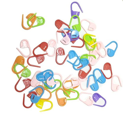 60Pcs Colorful Knitting Markers Crochet Clips Crochet Pins Bulk Stitch Markers Locking Stitch Knitting Place Markers DIY Craft Plastic Safety Pins Weave Stitch Needle Clip Counter（7 Colors (60 Count)
