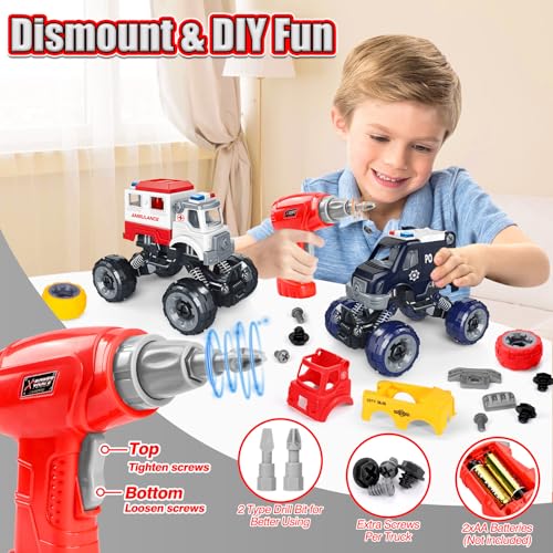 Take Apart Toys for 6 Year Old Boy Gifts Kids Boy Toys Age 4 (4 Count)