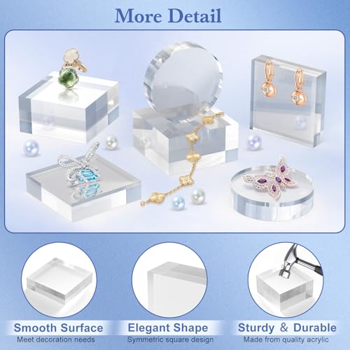 4 Pcs 3 X 3 X 2 Inch Acrylic Blocks (4 Count)