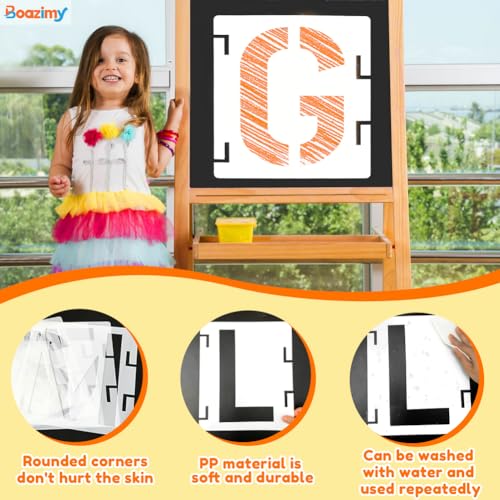 10 Inch 42 Pcs Reusable Letter Number Symbol Stencils (42 Count)