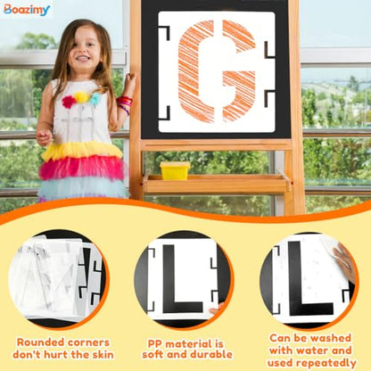 10 Inch 42 Pcs Reusable Letter Number Symbol Stencils (42 Count)