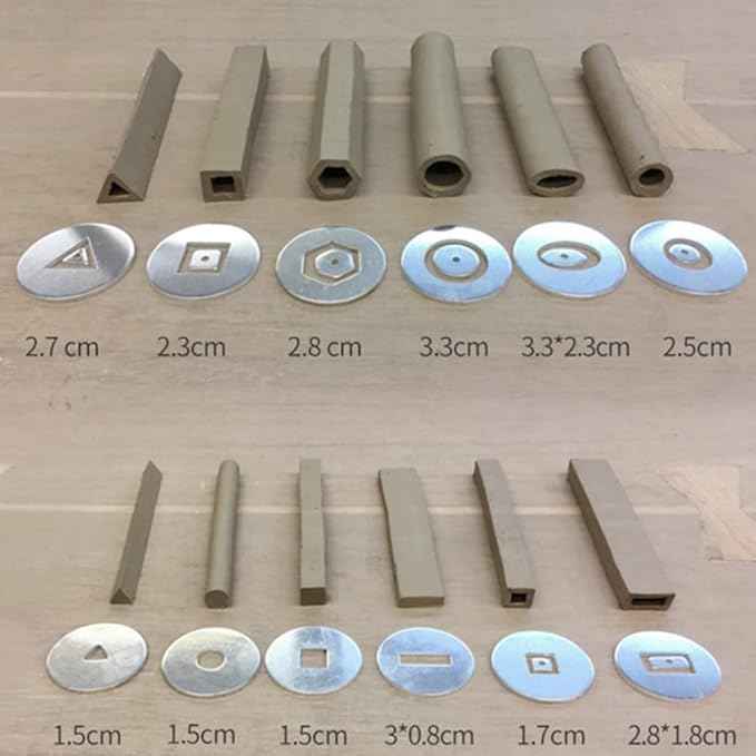Clay Extruder Gun, Clay Extruder Tool with 12 Different Molds, Multicolor